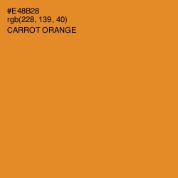 #E48B28 - Carrot Orange Color Image